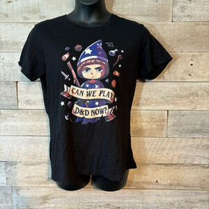 🛍️3/$30 Tee Fury women’s black “can we  play‎ D&D now?” t-shirt size XXXL